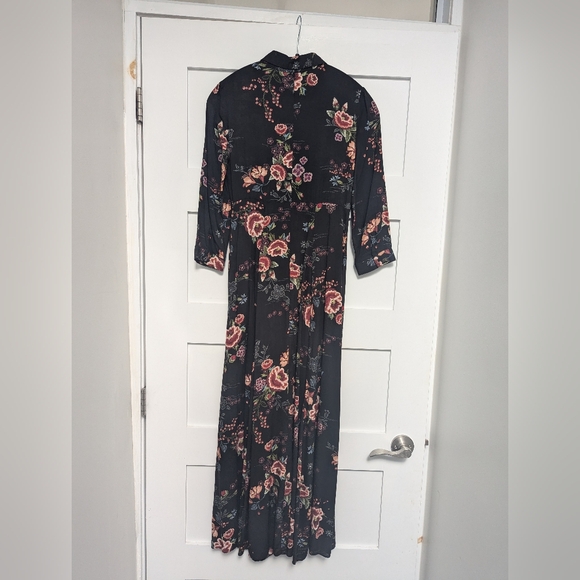 Zara Black Multicolor Floral Boho Maxi Dress - Picture 12 of 12